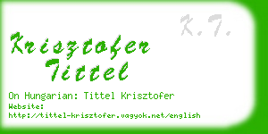 krisztofer tittel business card